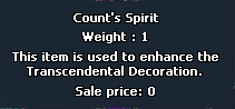 Count's Spirit tooltip