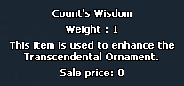 Count's Wisdom tooltip