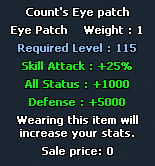 Count's Eye Patch tooltip