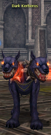 Dark Kerberos monster in Ashkeena Dungeon